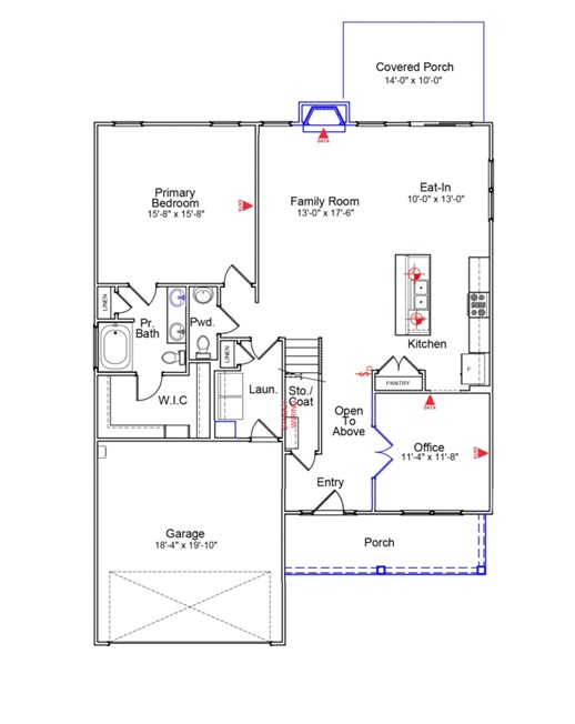 133 Limestone Circle, Unit LOT 121 Anderson, SC 29625 - Photo 6 of 6 A comprehensive floor plan details the layout, featuring an integrated garage, covered porch, and distinct living spaces.