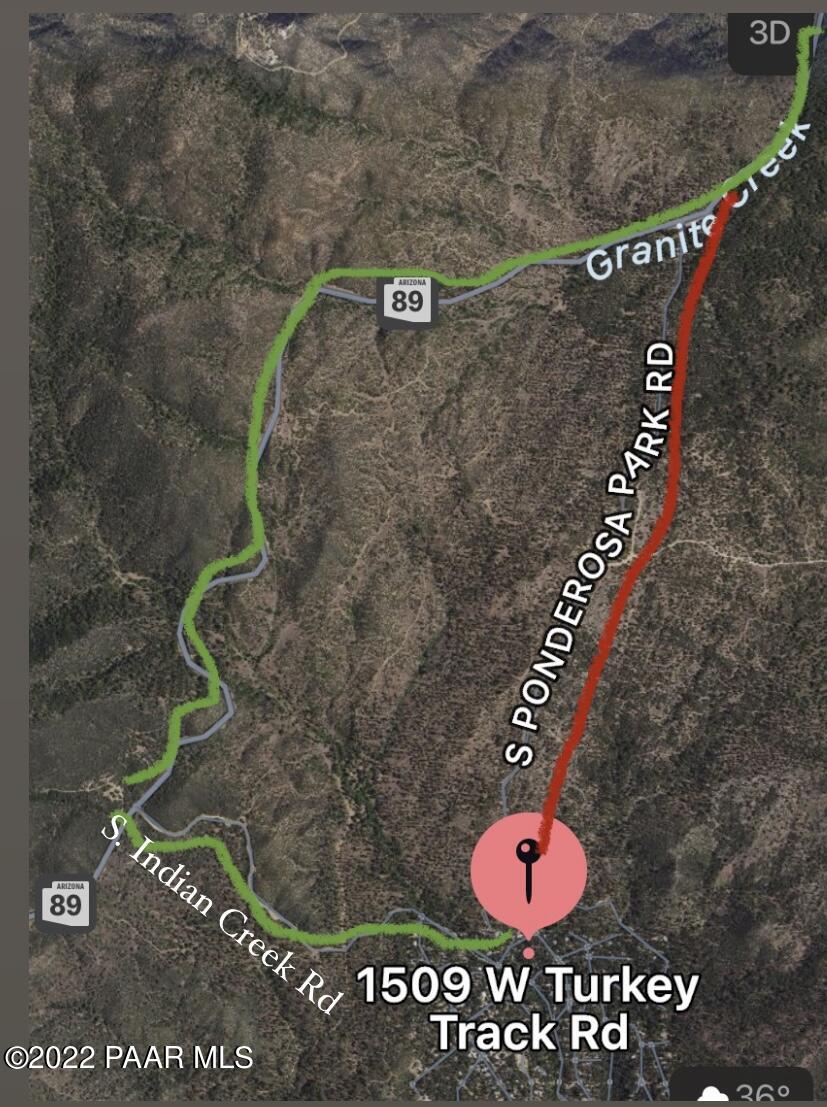 1509 West Turkey Track Road Prescott, AZ 86303 - Photo 56 of 58 Driving Map