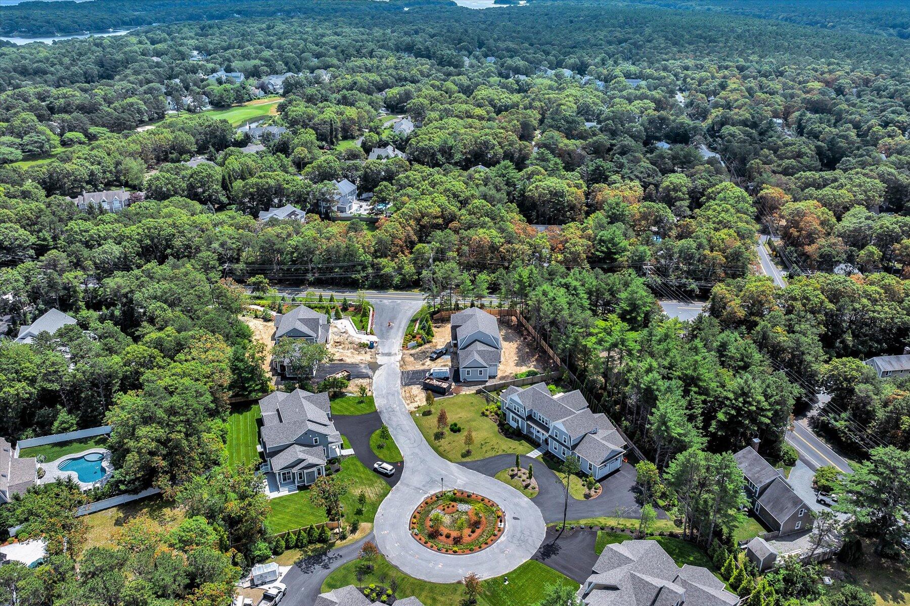 14 Willow Circle Mashpee, MA 02649 - Photo 60 of 60 an aerial view of residential house with outdoor space and trees all around