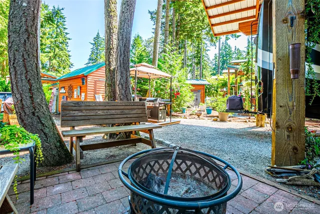 a view of outdoor space yard deck patio and swimming pool