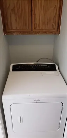 a close up view of washer and dryer