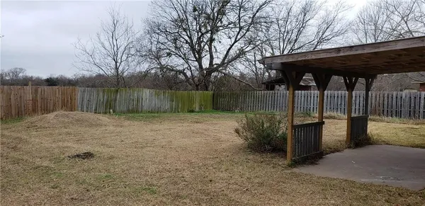 a backyard of a house
