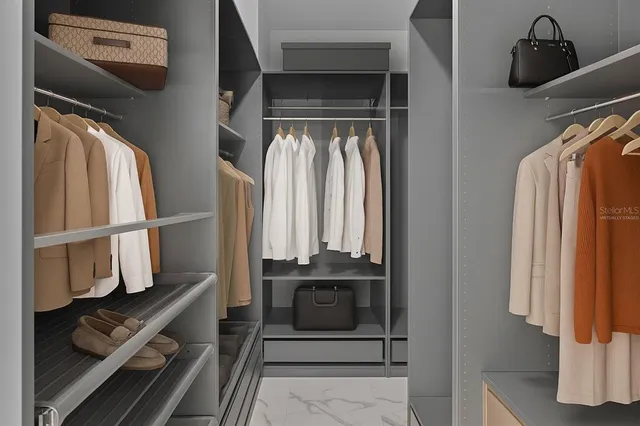 a view of walk in closet