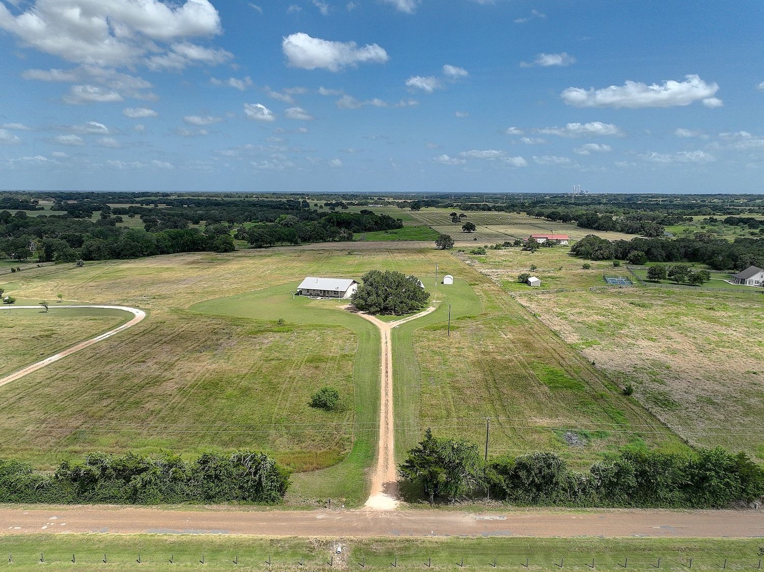 9414 Laird Road Round Top, TX 78954 - Photo 42 of 50 BCloser view of the aerial 10 acres and home/barn
