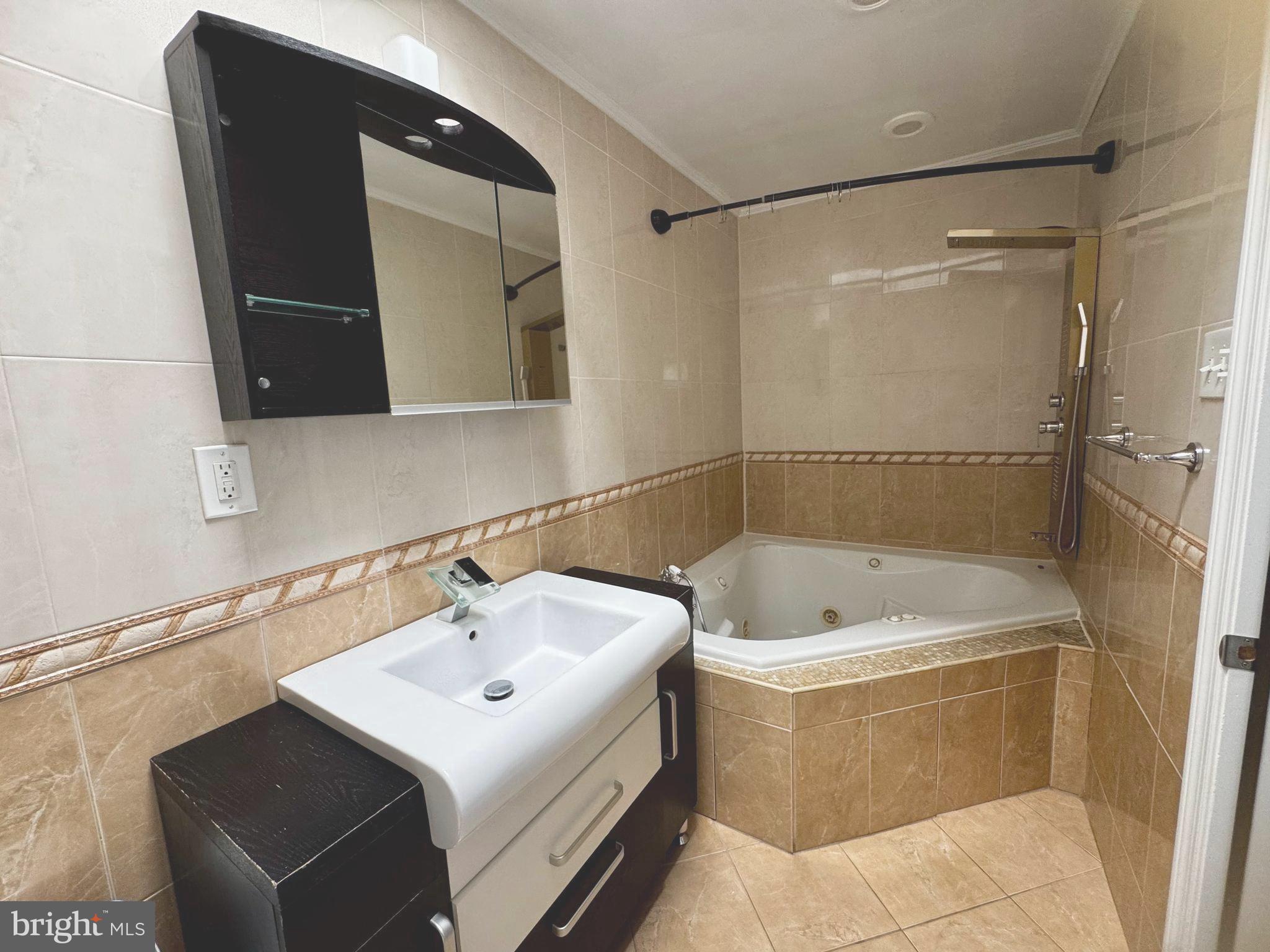 3627 Newberry Road Philadelphia, PA 19154 - Photo 20 of 28 a bathroom with a sink a bathtub and a mirror