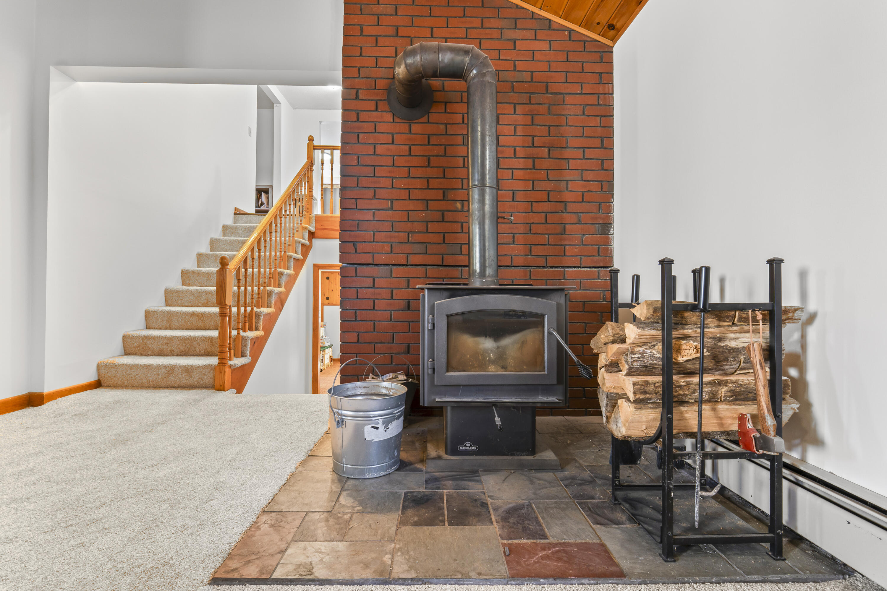 1072 Middle Road Woolwich, ME 04579 - Photo 4 of 55 Woodstove in the living room