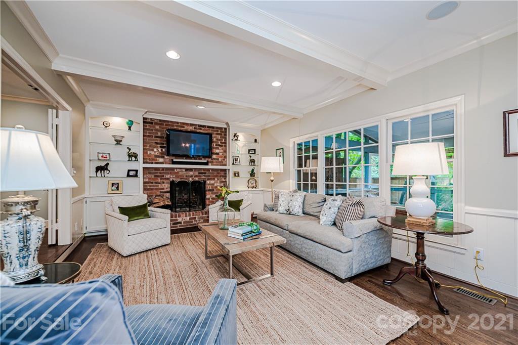 3800 River Ridge Road Charlotte, NC 28226 - Photo 13 of 48 a living room with fireplace furniture and a flat screen tv