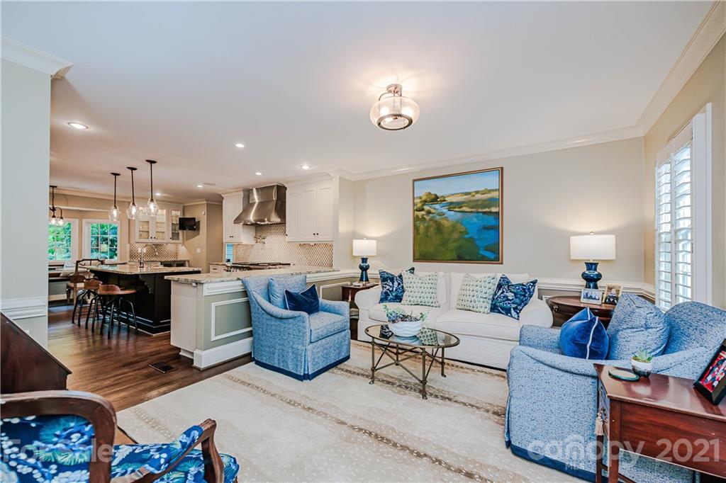 3800 River Ridge Road Charlotte, NC 28226 - Photo 5 of 48 a living room with lots of furniture and view of kitchen