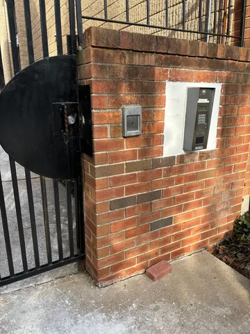 a view of wooden door
