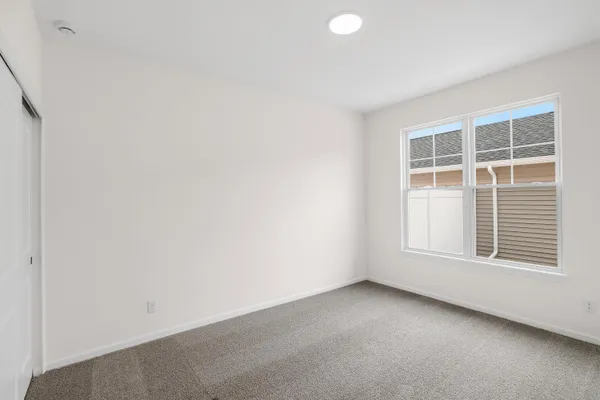 an empty room with a window
