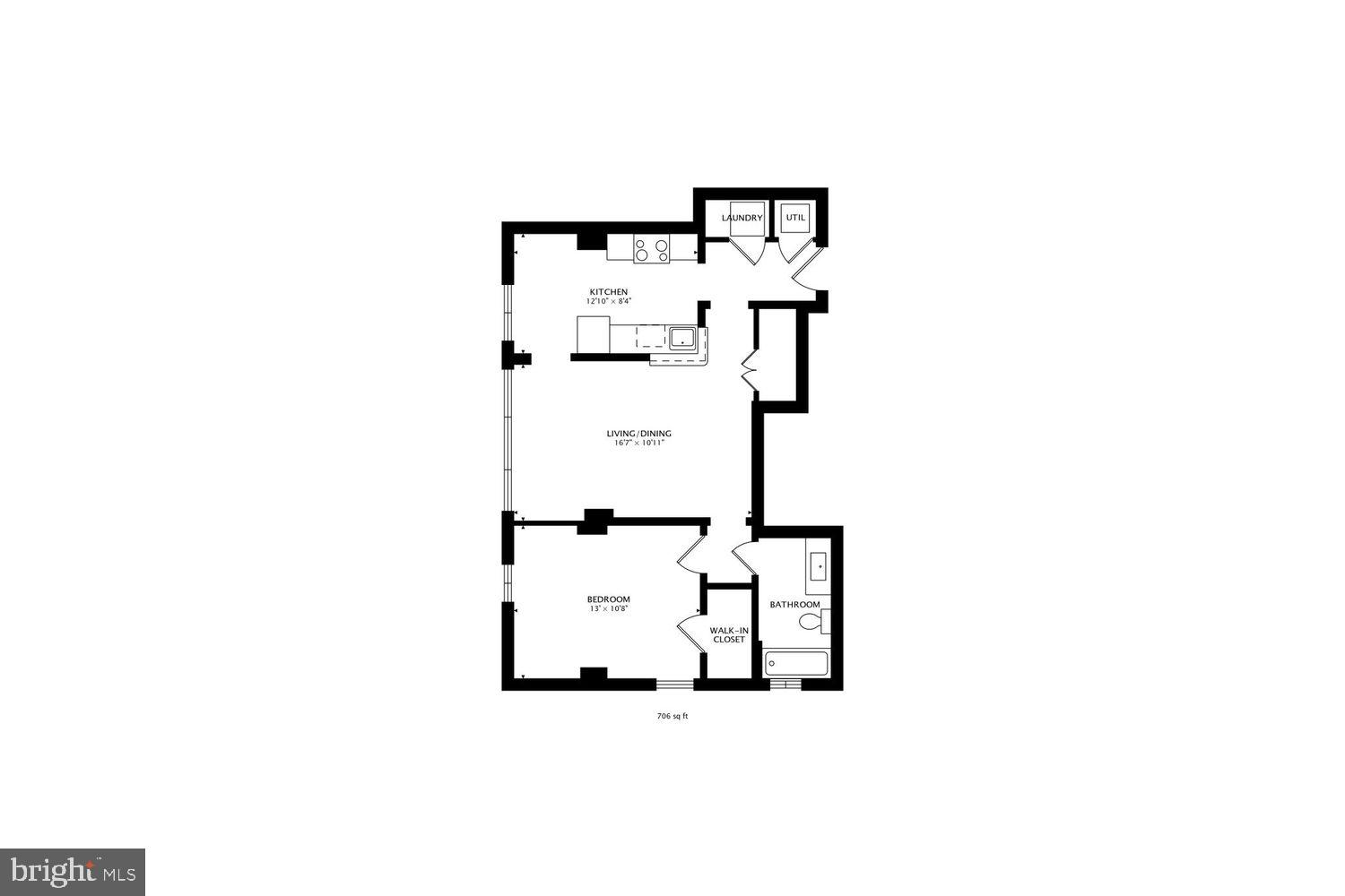 1225 13th Street Northwest, Unit 506 Washington, DC 20005 - Photo 18 of 18 a picture of floor plan