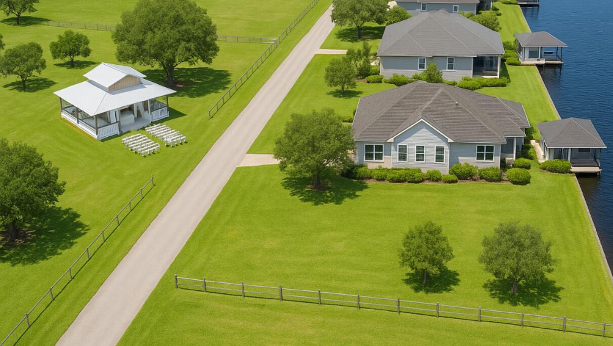 4567 Highway 710 Okeechobee, FL 34974 - Photo 16 of 51 a aerial view of a house with swimming pool