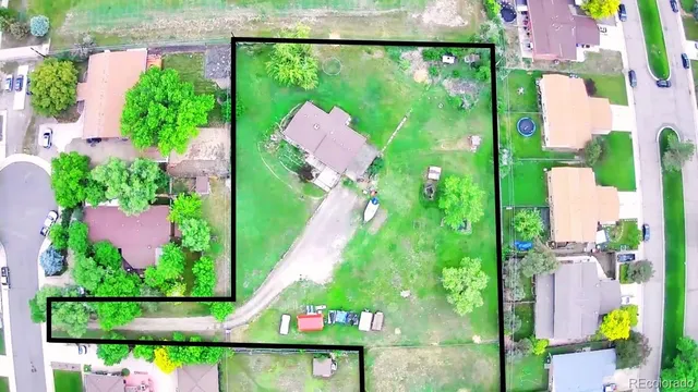 a view of a garden from a building