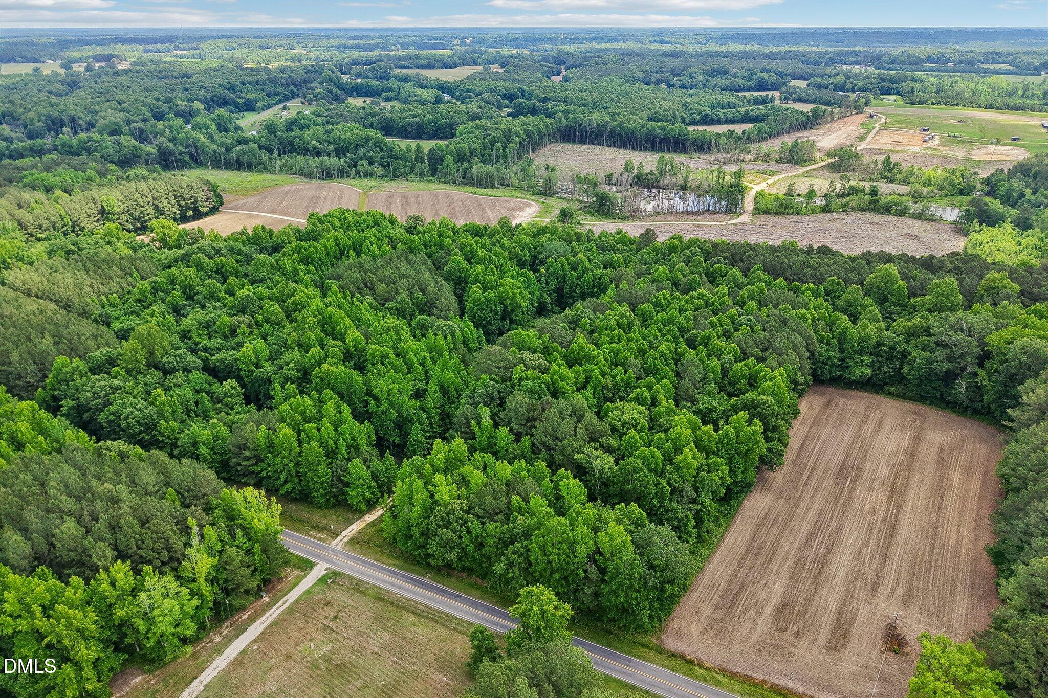 89 Nash County Line Road Castalia, NC 27816 - Photo 5 of 12 an aerial view of green landscape with trees houses and mountain view