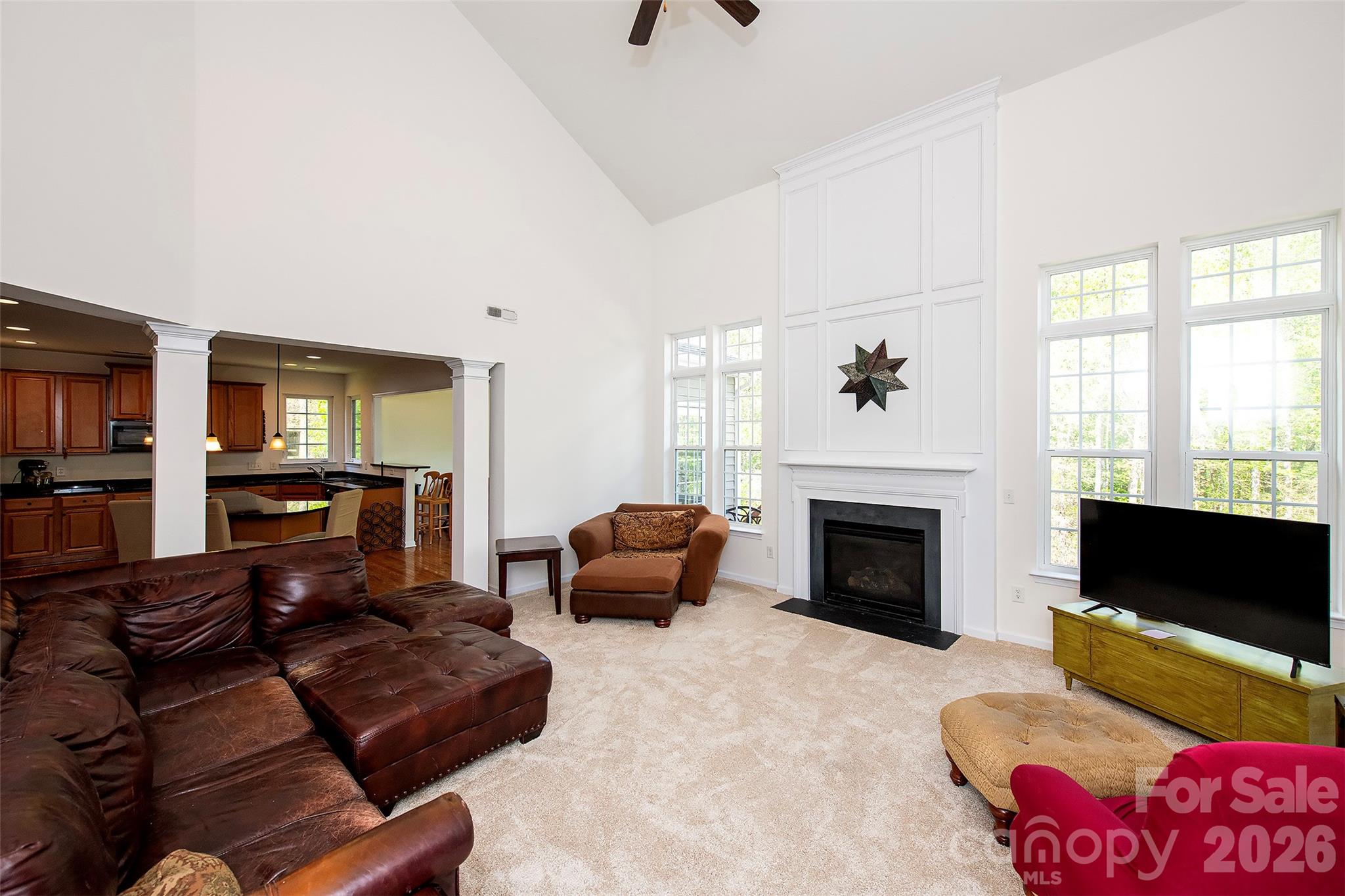 1957 Faison Avenue Fort Mill, SC 29708 - Photo 12 of 33 a living room with furniture fireplace and flat screen tv