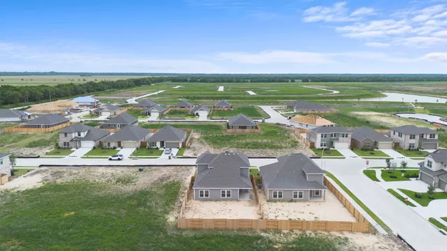 a view of a city with lawn chairs