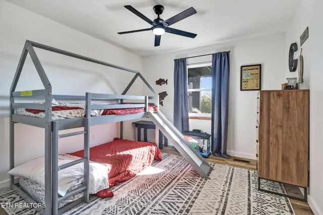 a storage room with an entryway