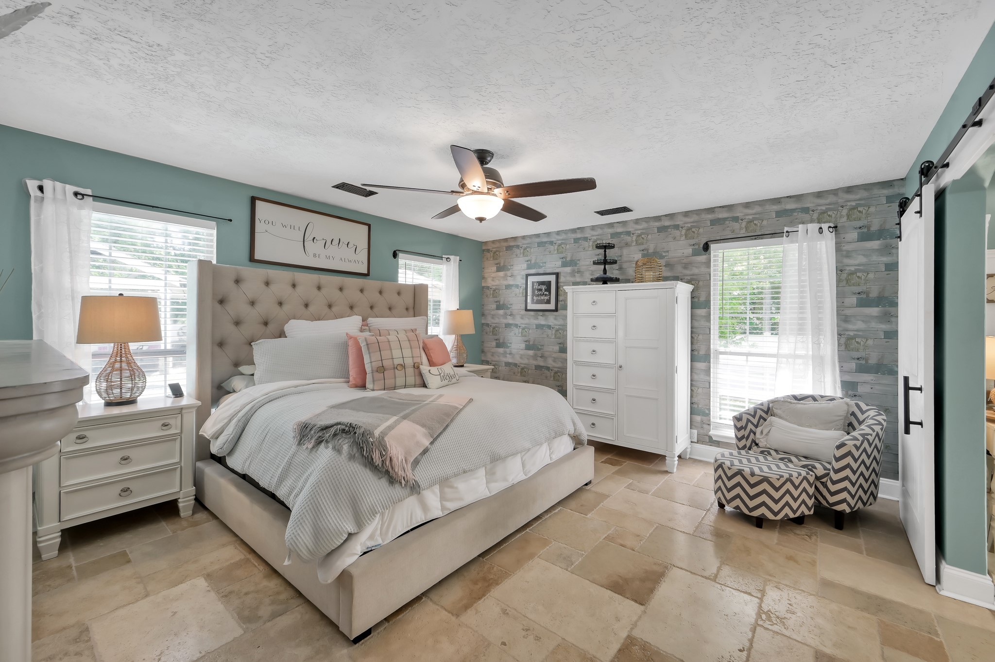 13685 Tommy Smith Road Conroe, TX 77306 - Photo 21 of 50 Primary Bedroom with pool patio access.