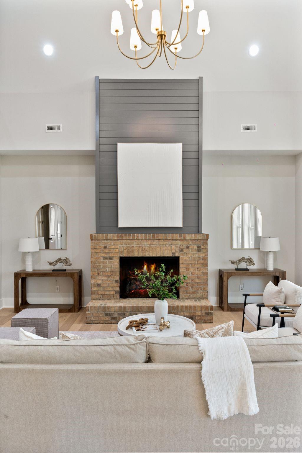 568 Longleaf Pine Lane Clover, SC 29710 - Photo 21 of 48 a living room with furniture and a fireplace