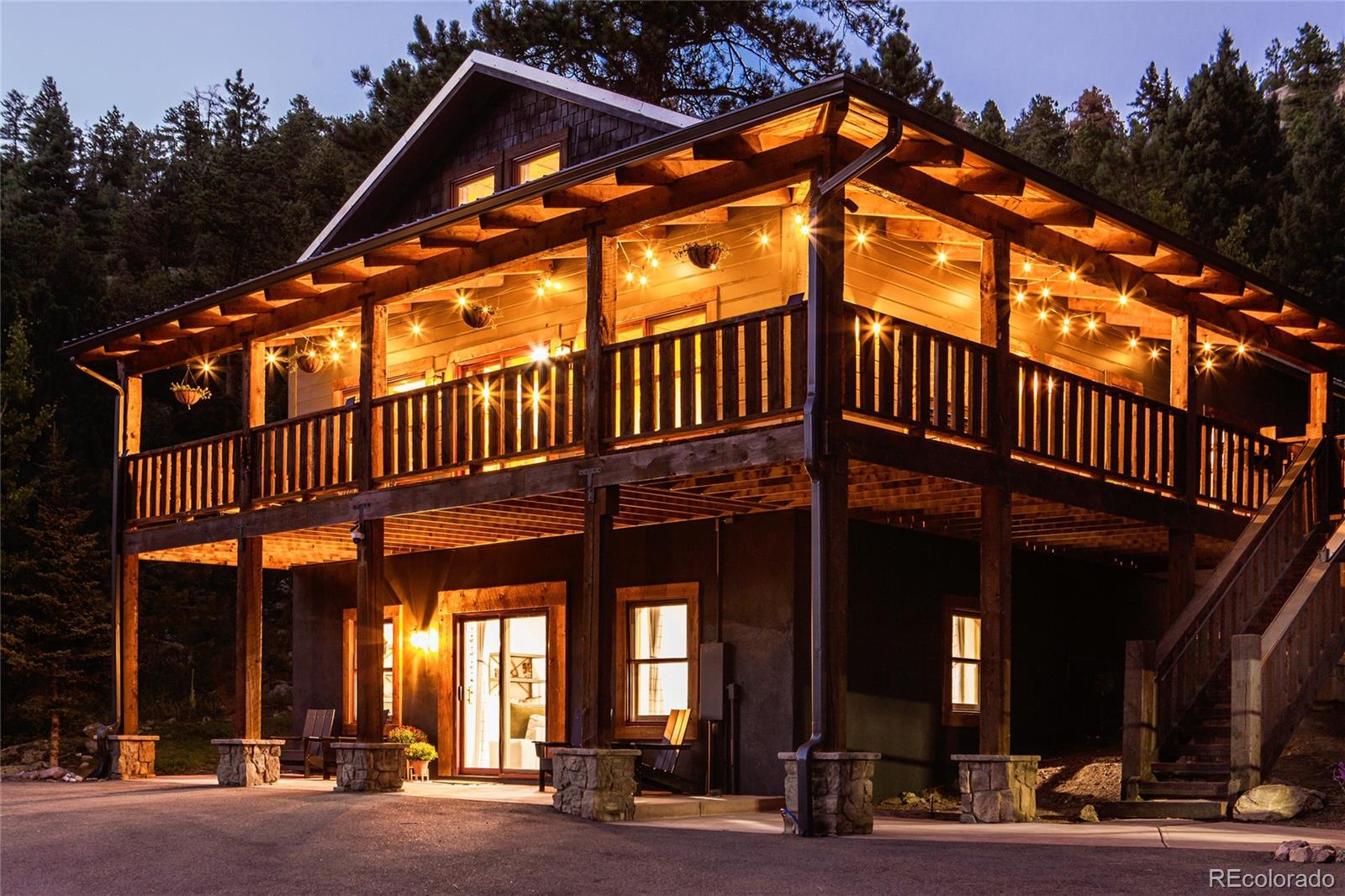 a view of a building with a street
