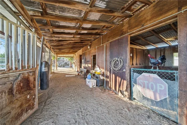 a view of a porch with furniture