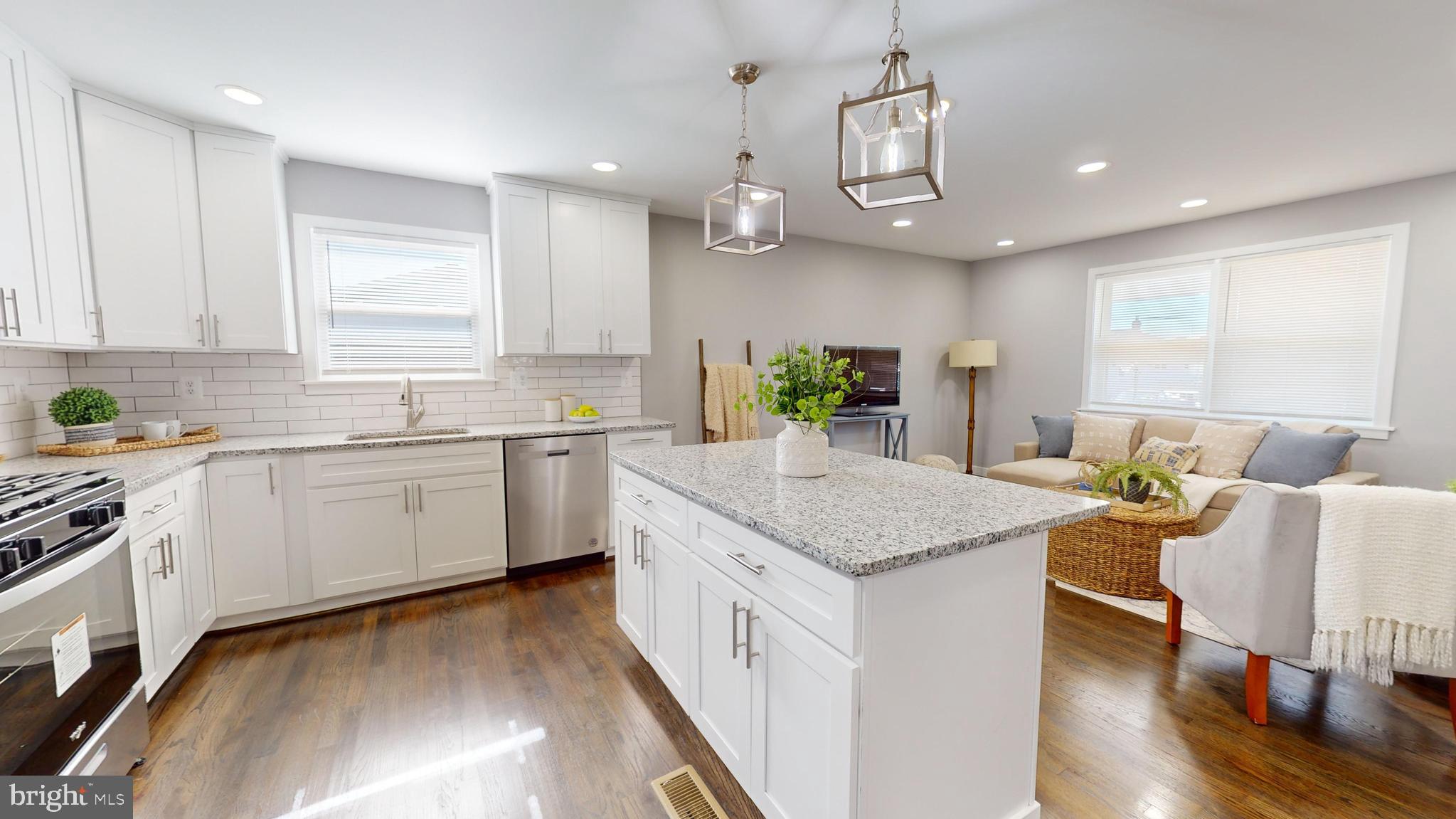 173 Dale Road Pasadena, MD 21122 - Photo 8 of 23 All New Kitchen with Custom Granite and Island