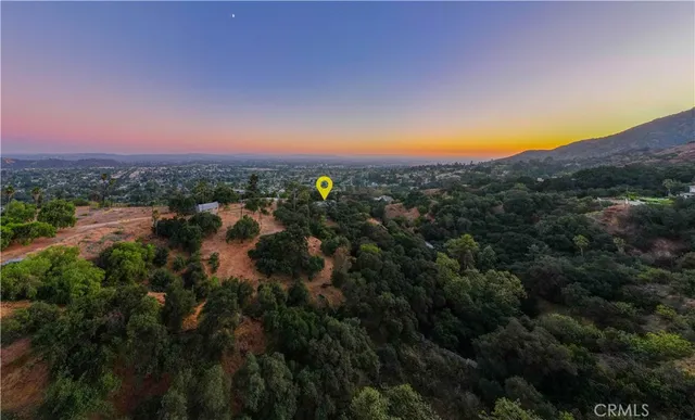 a view of city and mountain