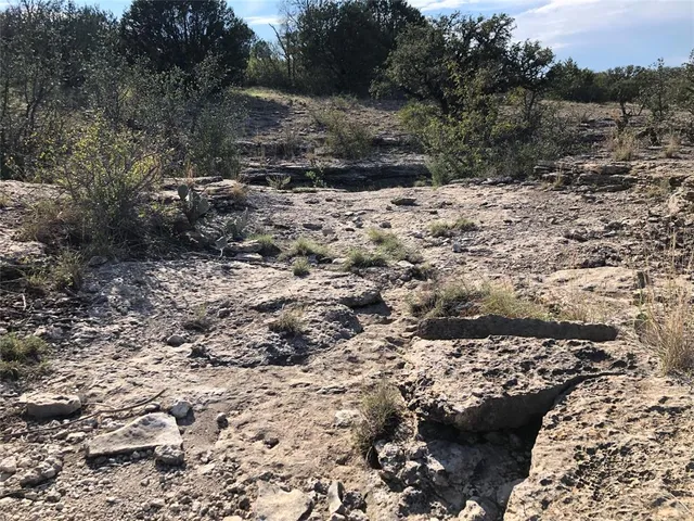 a view of a yard covered with snow