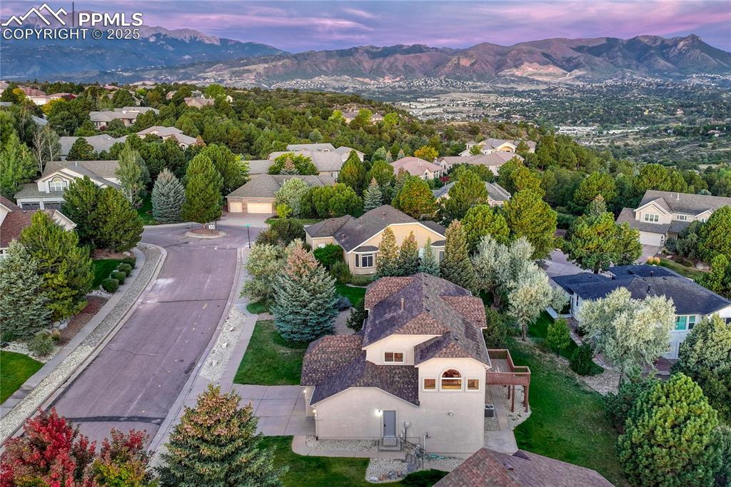 5514 Saxon Lane Colorado Springs, CO 80918 - Photo 50 of 50 an aerial view of a house with a garden