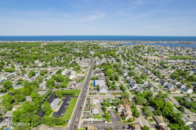 a city view with tall buildings