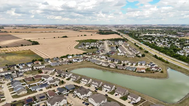 an aerial view of a city