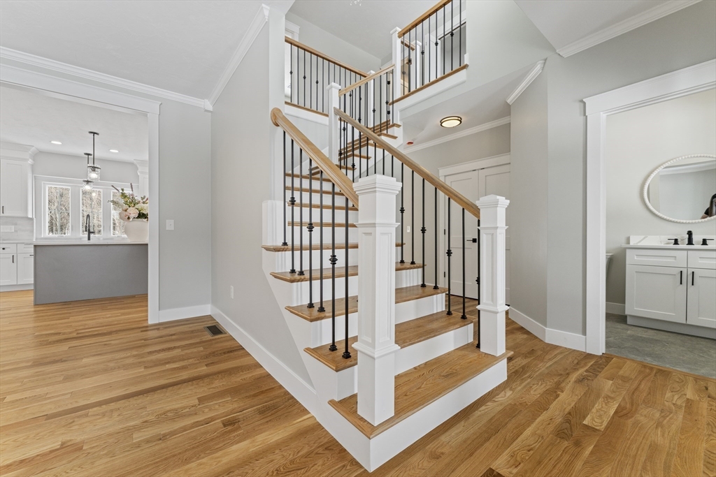 29 Thornton Street Mendon, MA 01756 - Photo 3 of 42 a view of entryway and hall with wooden floor