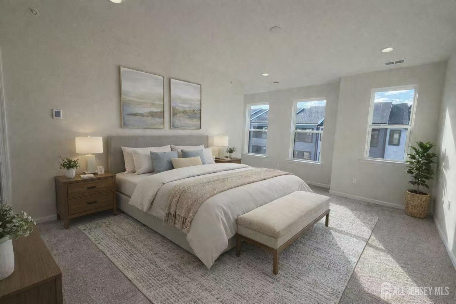 616 Sadie Circle New Brunswick, NJ 08901 - Photo 4 of 18 a bedroom with a large bed and windows