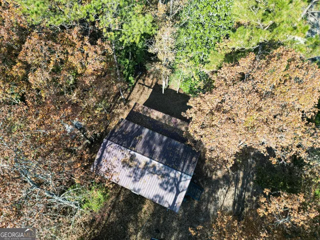a view of a city with lush green forest