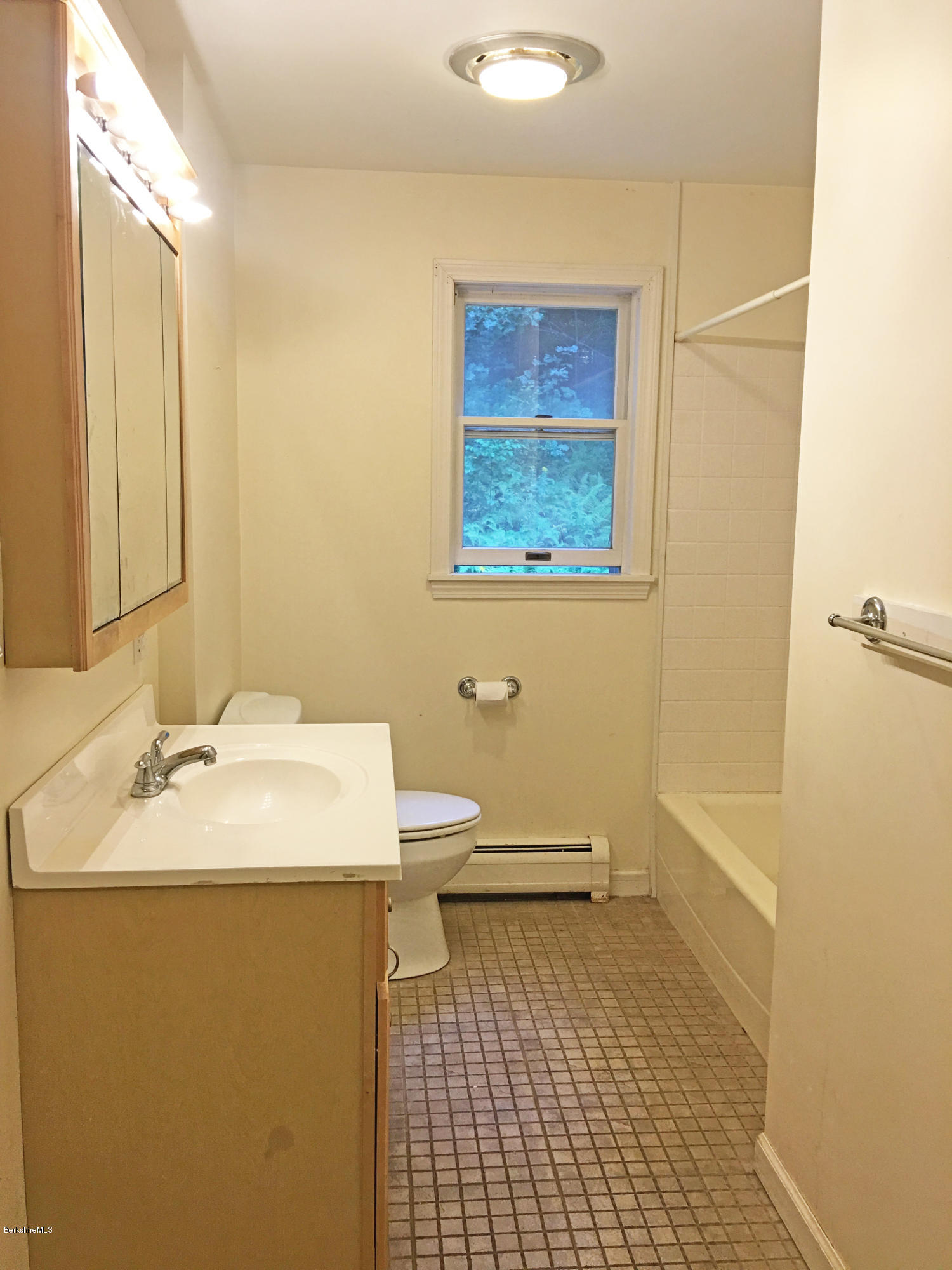 98 Tyringham Road Otis, MA 01253 - Photo 15 of 17 a bathroom with a sink a toilet and mirror