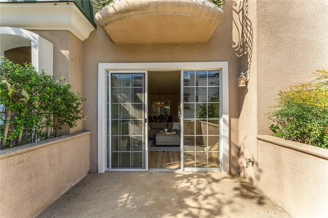 a view of a door of the house