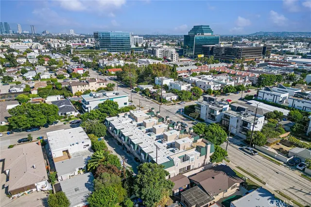 an aerial view of multiple house