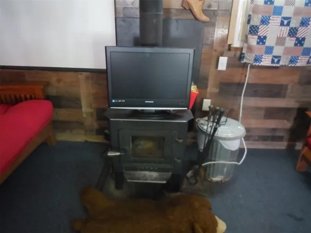 a outdoor living space with furniture and a window