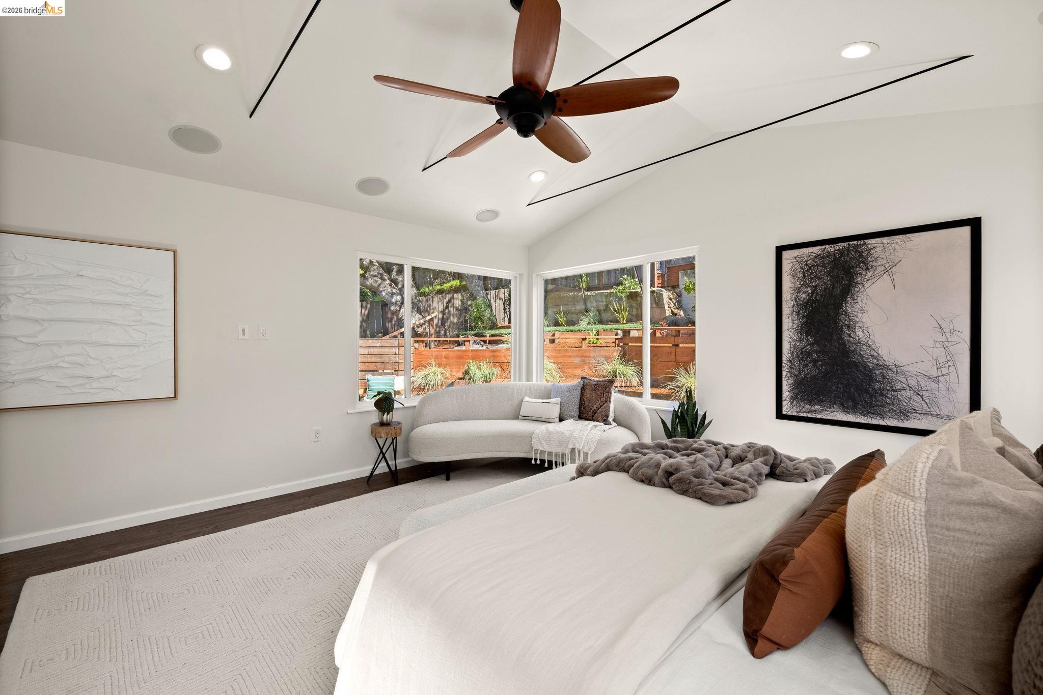 1471 Scenic Avenue Berkeley, CA 94708 - Photo 23 of 42 a bedroom with furniture and a large window