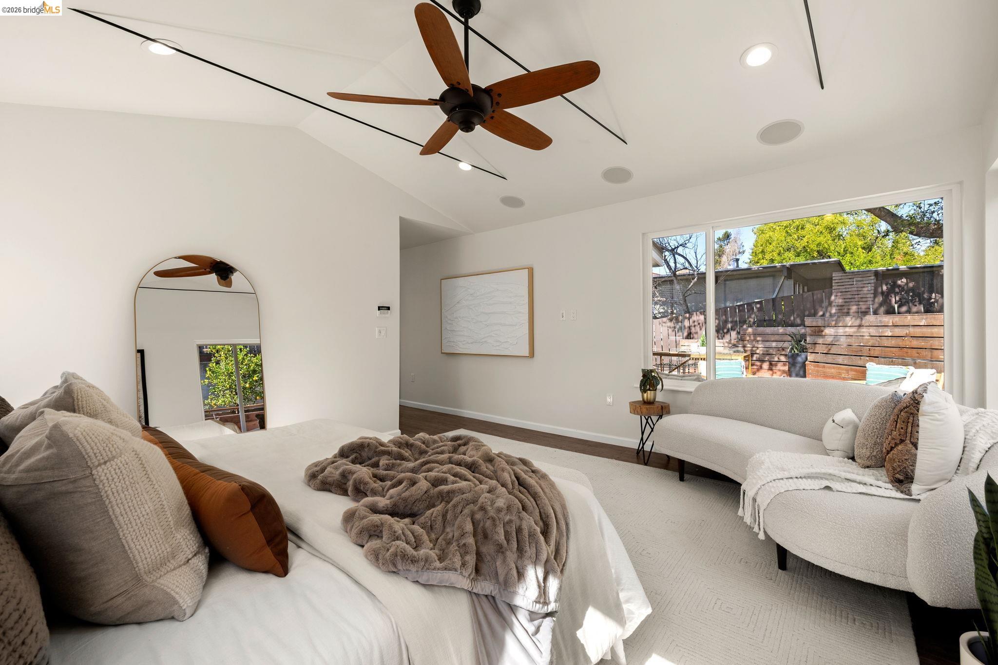 1471 Scenic Avenue Berkeley, CA 94708 - Photo 24 of 42 a bedroom with furniture and a large window