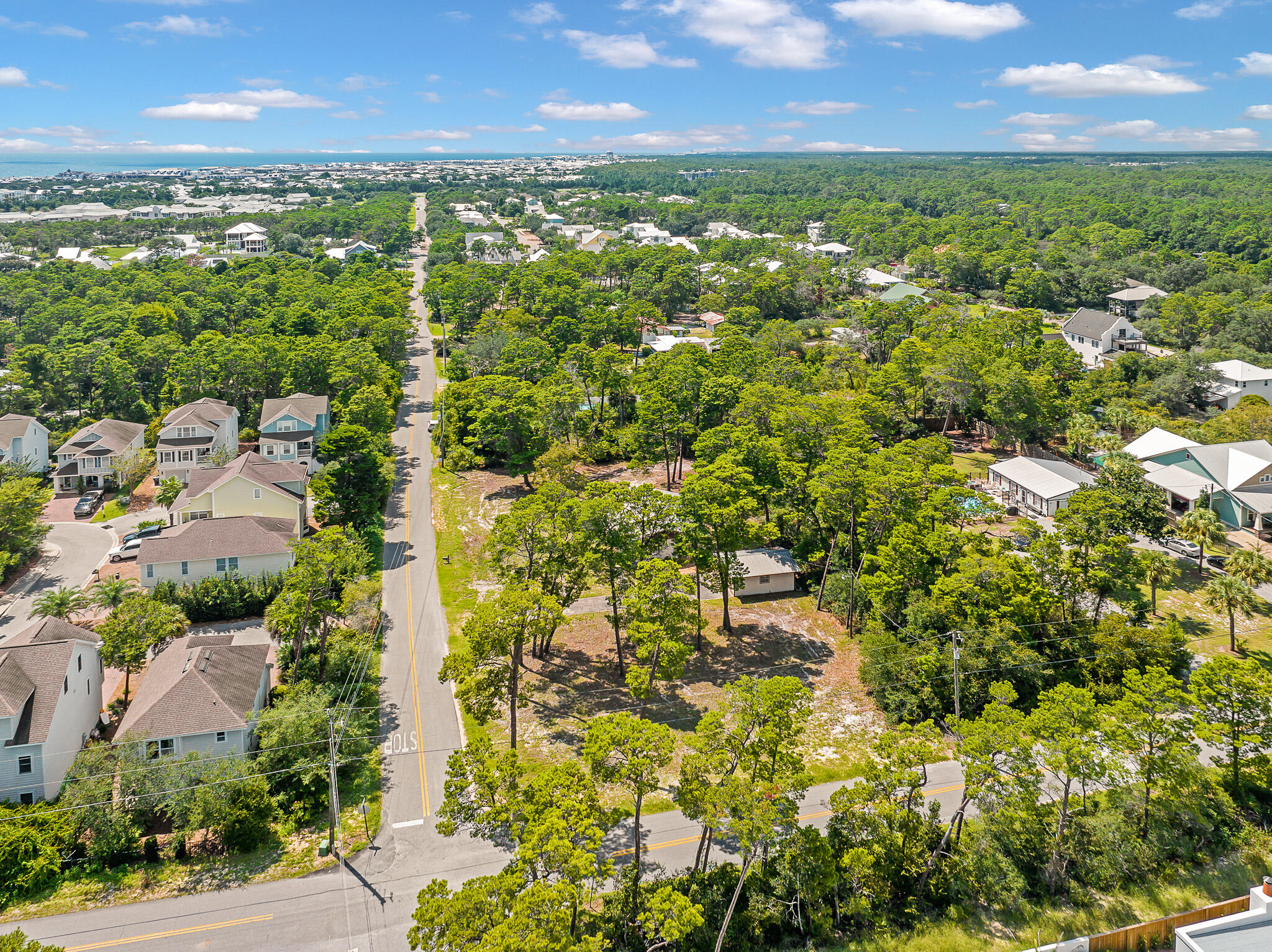 323 Pinewood Lane Inlet Beach, FL 32461 - Photo 23 of 50 an aerial view of residential houses with outdoor space and trees