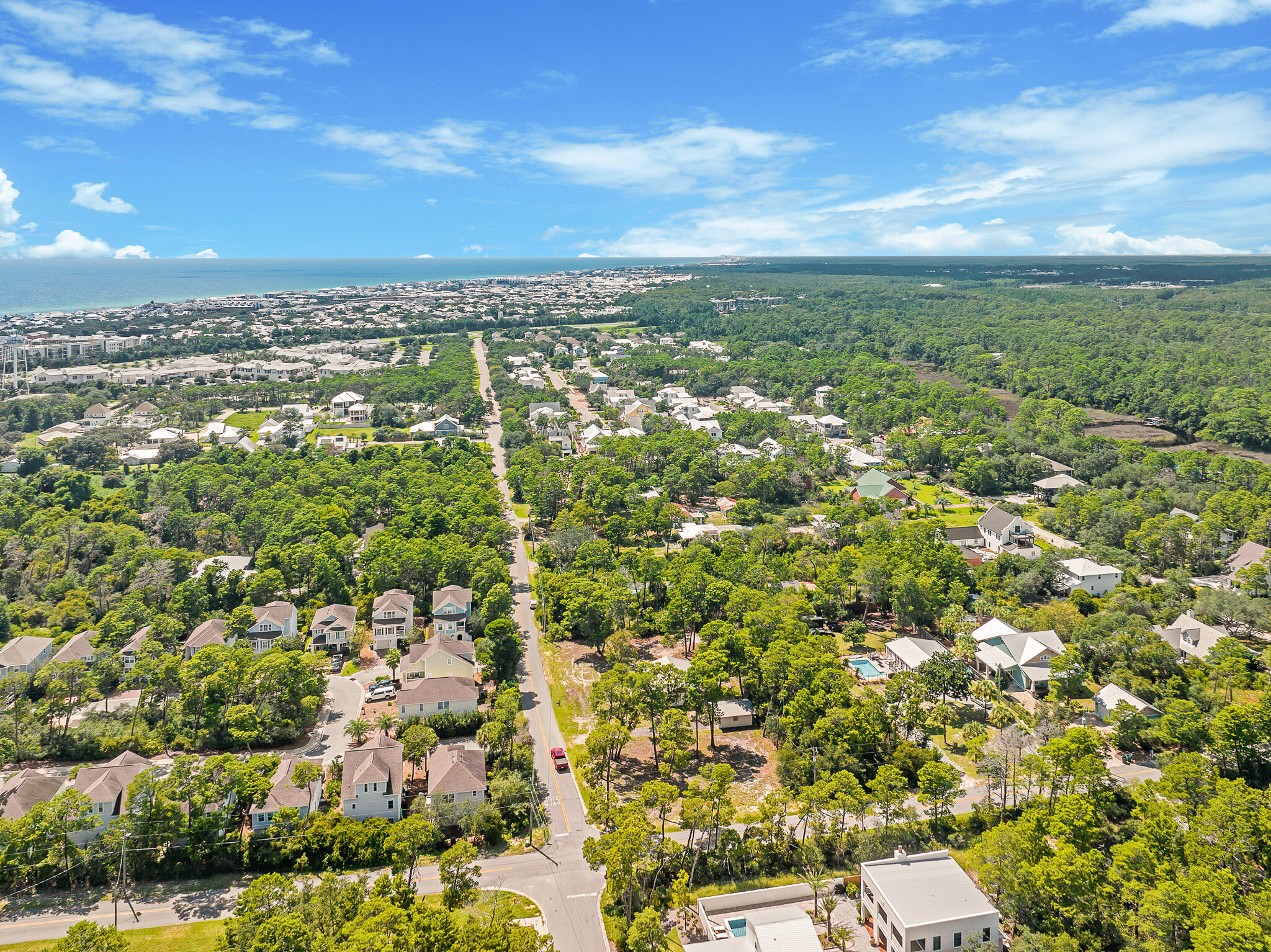 323 Pinewood Lane Inlet Beach, FL 32461 - Photo 42 of 50 an aerial view of residential houses with outdoor space