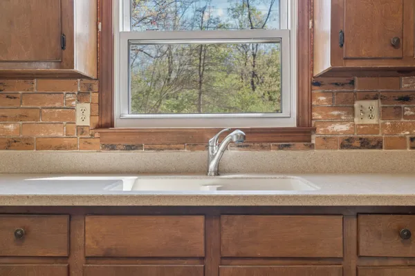 a close view of sink and tap