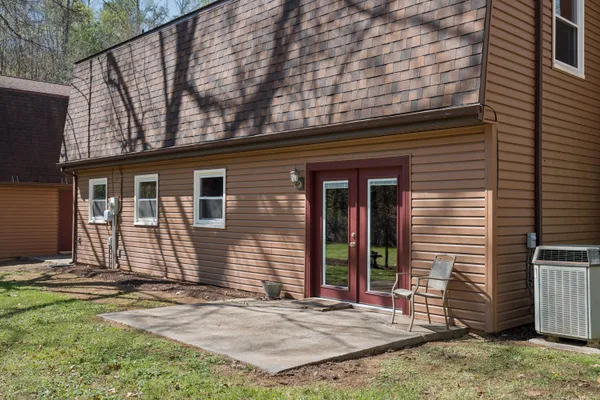 a front view of a house