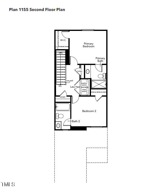 10522 Brookside Reserve Street Raleigh, NC 27614 - Photo 3 of 3 RR - plan 1155 second floor