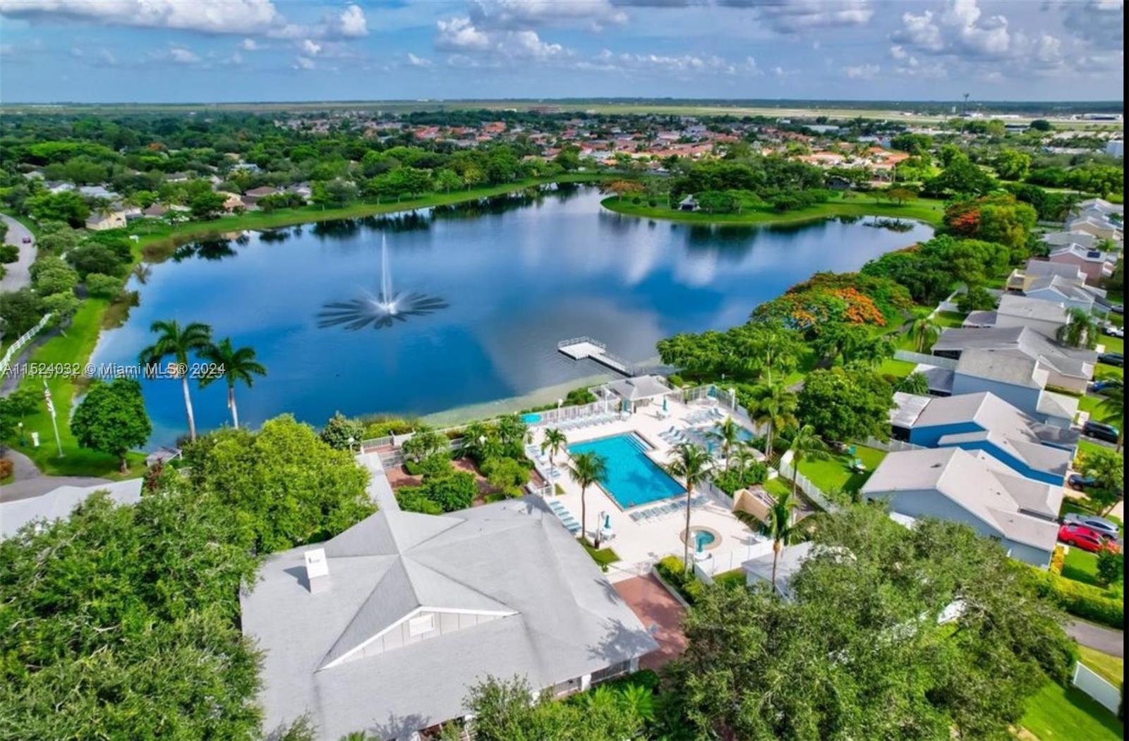 14944 Southwest 144th Court Miami, FL 33186 - Photo 34 of 34 an aerial view of a house with a lake view