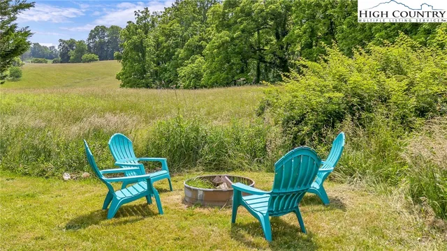 a view of a chairs in a patio