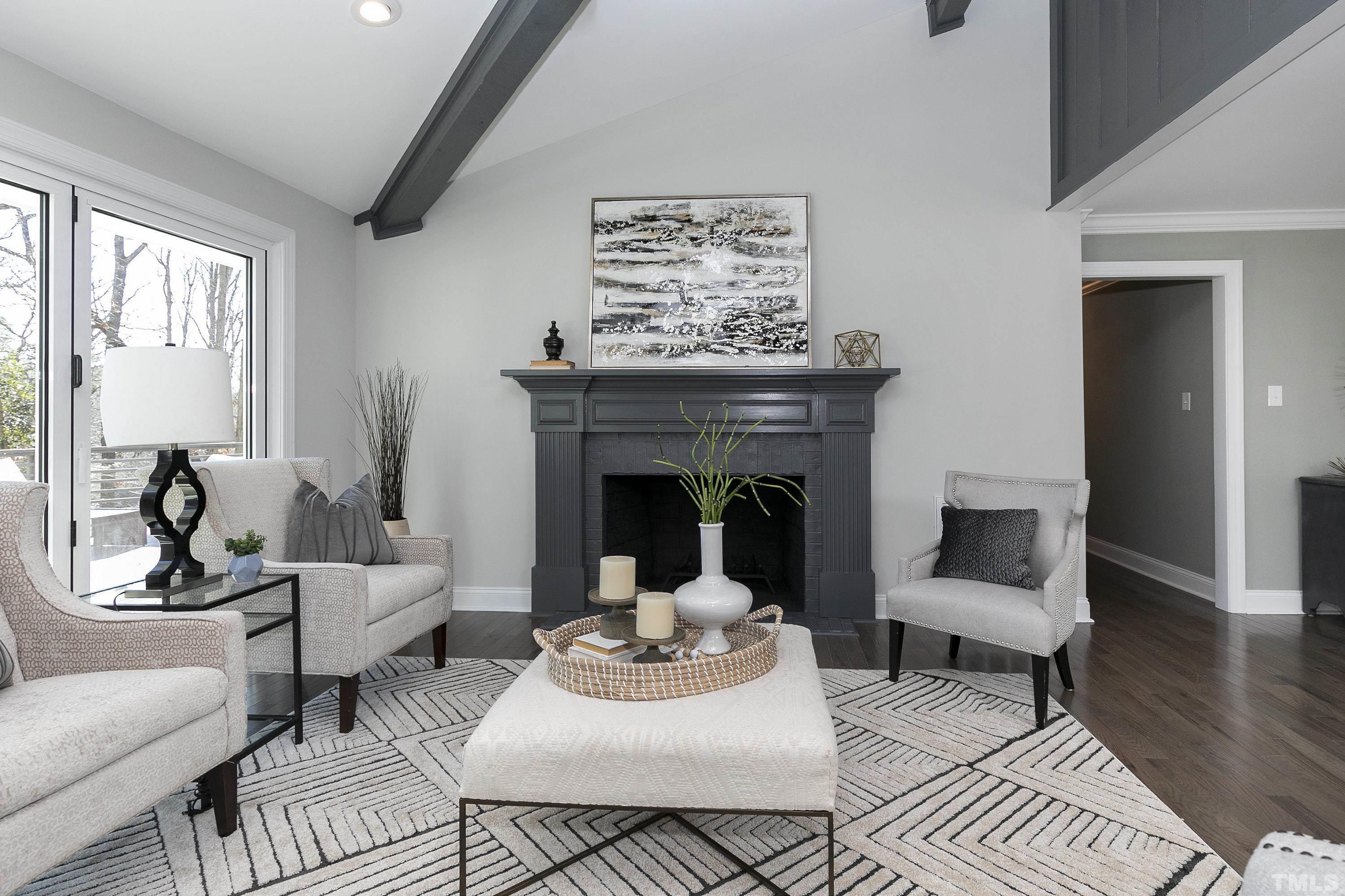 5413 Edington Lane Raleigh, NC 27604 - Photo 6 of 59 a living room with furniture and a fireplace