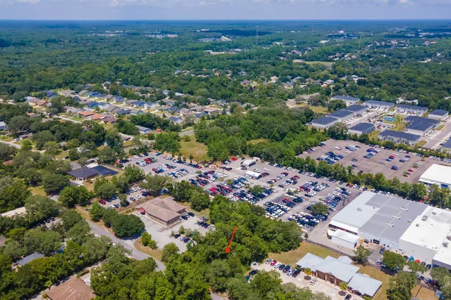 an aerial view of multiple house