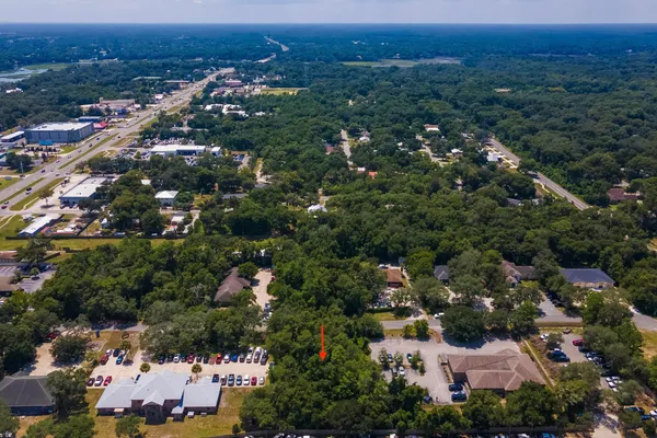 an aerial view of multiple house